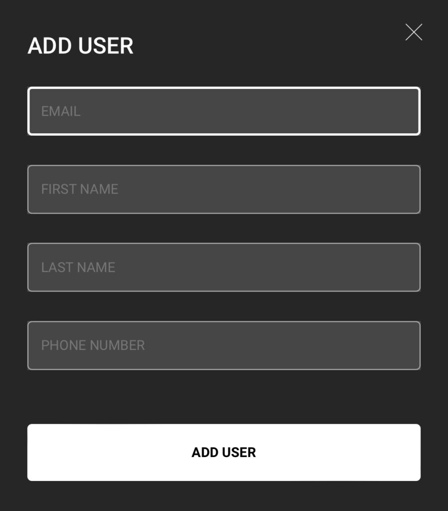 Add user contact information
