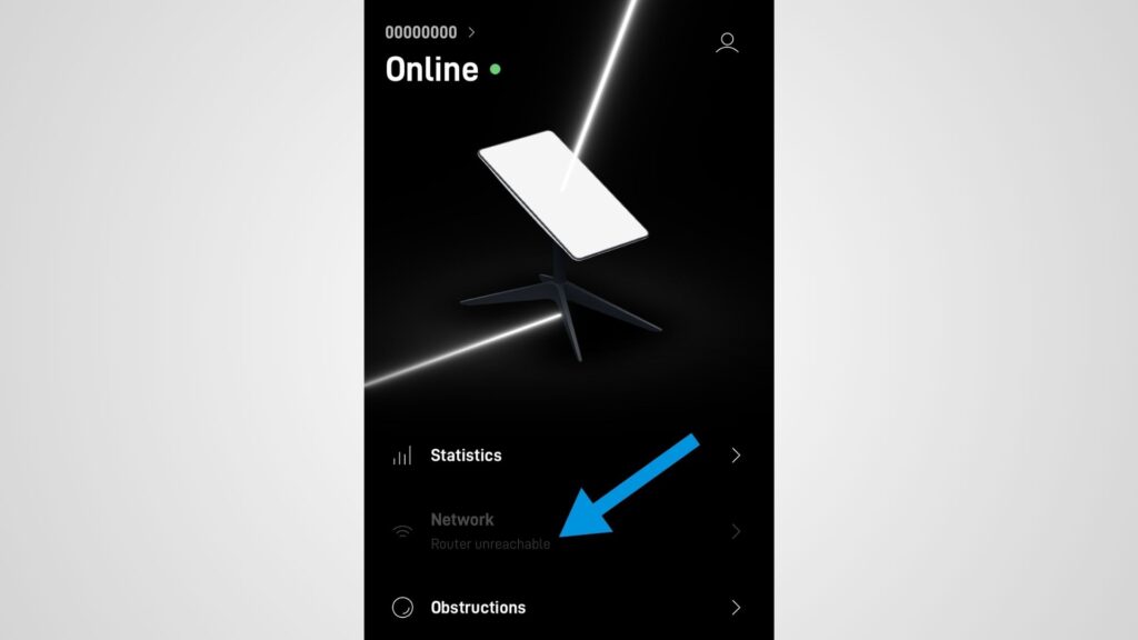 "Router unreachable" message in the Starlink app