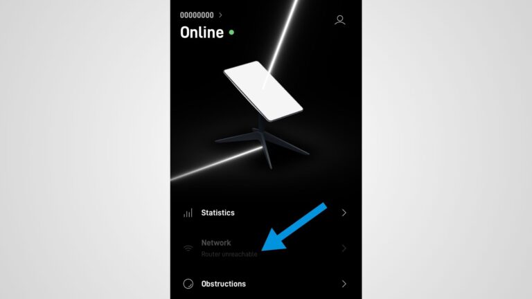"Router unreachable" message in the Starlink app