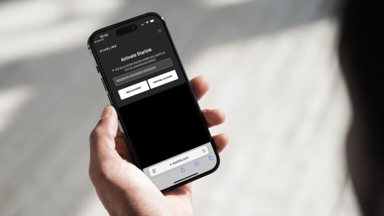 Activating Starlink service on the mobile app