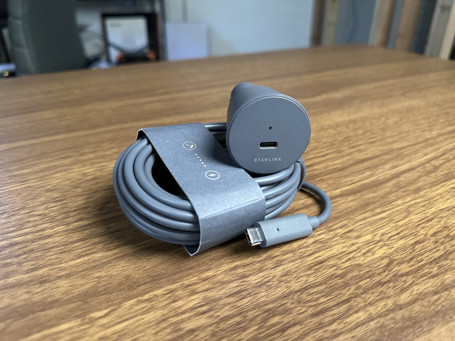 12V car adapter and USB-C cable