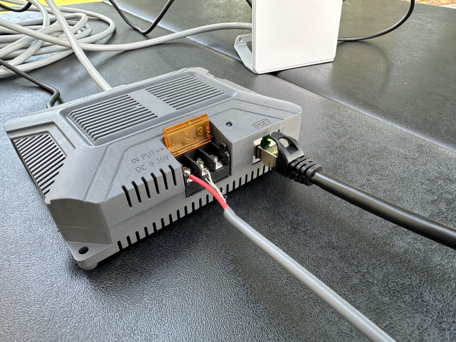 Cutting off one end of the Mini DC power cable